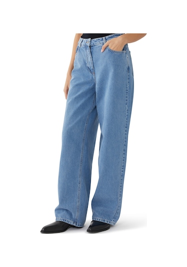Remain Birger Christensen Cocoon Yüksek Bel Kot Pantolon Mavi