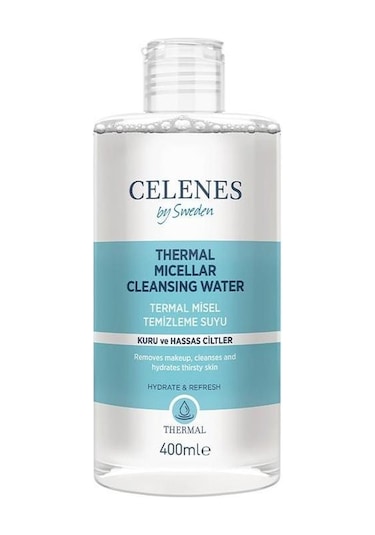 Celenes Thermal Misel Kuru Ve Hassas Ciltler İçin Yüz Temizleme Suyu, 400 Ml