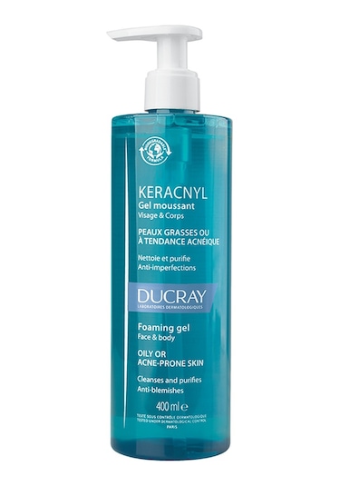Ducray Keracnyl Yağlı ve Akneli Ciltler için Temizleme Jeli 400 ML