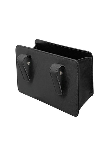 Siyah Araba Çöp Kutusu, Deri Araç Çöp Kutusu, Araba Çöp Kutusu Çöp Düzenleyici Tutucu, Katlanabilir Asılı Mini Araba Saklama Çantası Araba, Suv İçin