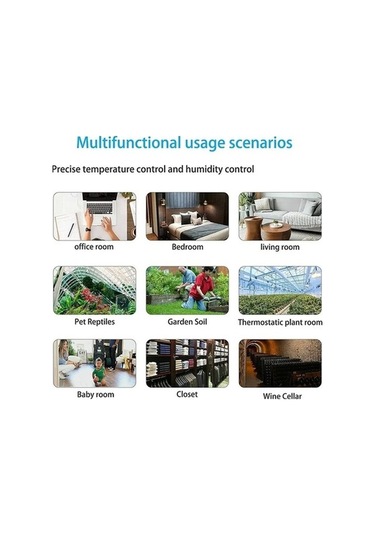 Trendooze Küçük Lcd Dijital Termo-higrometre Kapalı Oda Nem Ölçer Sensörü Yeşil