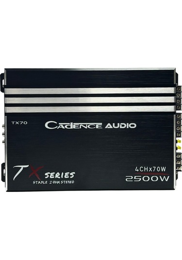 Tx-70 Serisi Class Ab 4ch X 70w 2500w 4 Kanal Oto Amfi Ses Sistemi Uyumlu Cadence