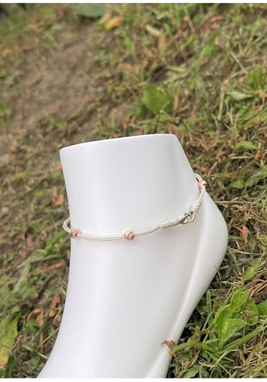 Gümüş Kazaziye Dorika Detaylı Halhal Hal01gr Gümüş - Rose