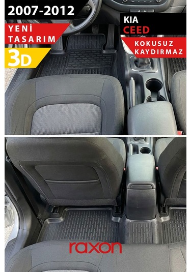 Kia Ceed 2007-2012 3d Havuzlu Paspas Tam Uyumlu Su Geçirmez, Kaymaz