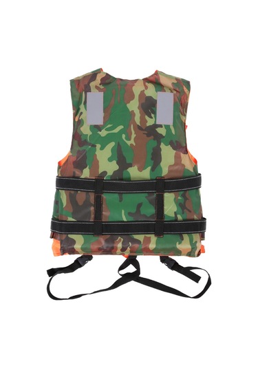 Geeksen Yeşil Kamuflaj Yetişkin Kurtarma Ceketi - Yüzme, Sörf, Balıkçılık İçin Güvenli Kuru Kalma - 7.5kg Yukarıdaki Dayanıklılık Ve Ayarlanabilir Kemerler Çok Renkli