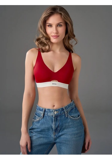 Bonechka Desteksiz Sütyen Dekolte 248485075 Kırmızı