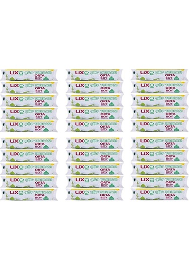 Lixo Orta Boy Çöp Torbası 55 x 60 Cm 20 li Rulo x 30 Paket 600 Ad