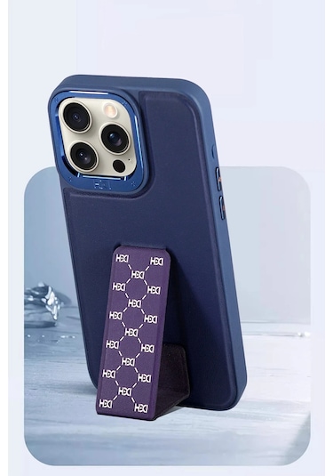 Apple Uyumlu iPhone 14 Pro Max Hbc-265 Madrid Magsafe Standlı Kapak - Titan Gri