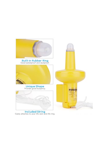 Ranyeek Kurtarma Halısı Işıklı Feneri - 2 Saat Süreyle 2 Cd Parlaklık, Plastik Malzeme, Dahili Litiyum Pil Sarı