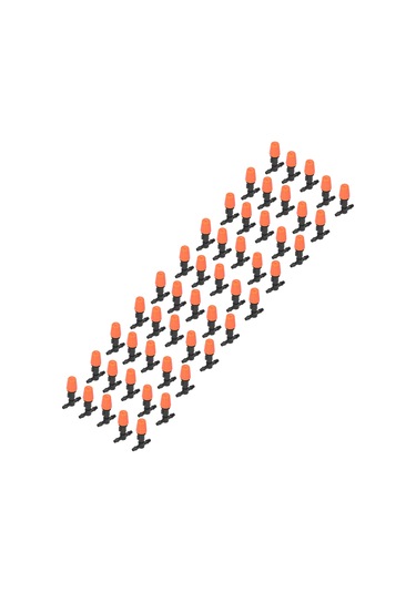 50 Adet T Bağlantılı Nozul Seti Huiliang