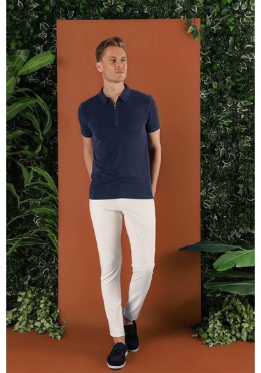 P 1120 Slim Fit Krem Spor Pantolon Krem