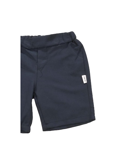 Papyonlu Çizgili Gömlekli Takım Lacivert Bipamuk 001