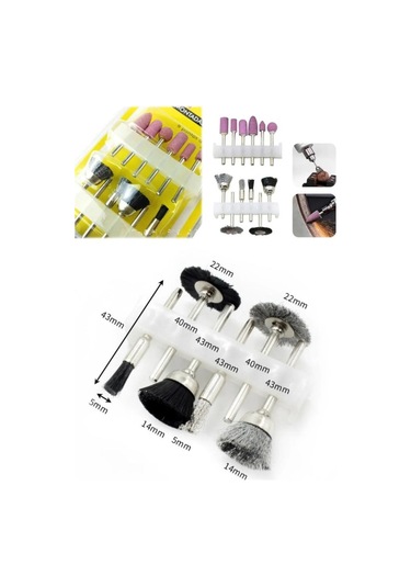 Kalıpcı Mini Taşlama Zımpara Seti Gravür Seti Matkap Ucu Parlatma Parlatıcı Başlıklar Ahşap Oyma