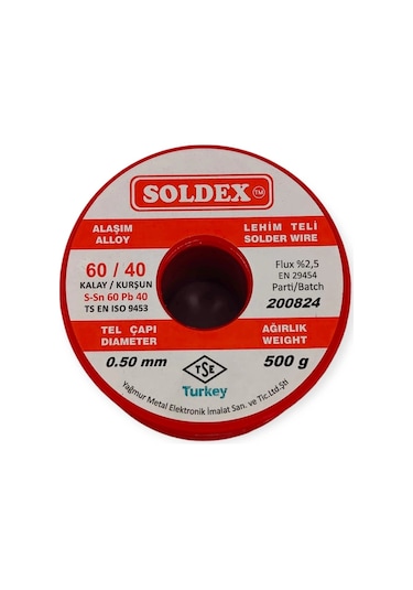Soldex 0.5 Mm 500 Gr. Lehim Teli Sn60 Pb40
