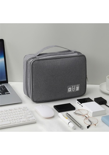 Homyl Dijital Elektronik Aksesuarlar Organizatör Taşıma Gri