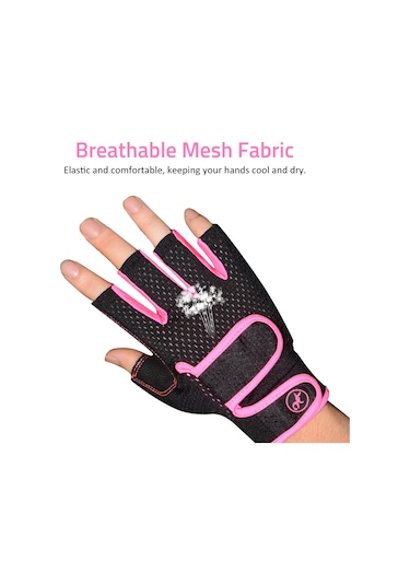 Yaleker Siyah Xl 3/4 Parmaklı Sürekli Tutturucu Spandex+sbr Fitness Eldiveni - Bisiklet, Balıkçılık, Tırmanma, Antrenman İçin Nefes Alıcı Ağ Ve Şok Emici Dolgu