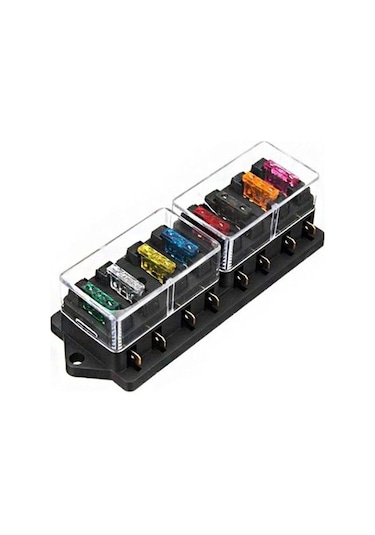 Unıversal 8 'li Bıçak Sigorta Kutusu Yeni Model  10 Adet Sigorta