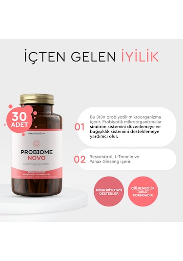 Next-Microbiome Probiome-Novo 30 Çiğneme Tablet