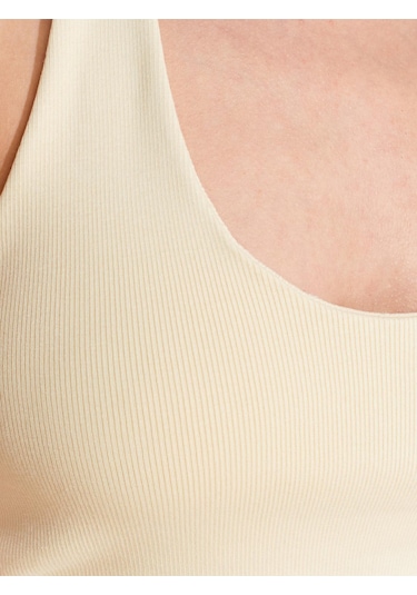 Dilvin 21052 Halter Yaka Top-açık Sarı-14390