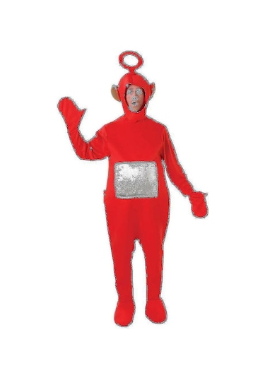 4 Renk Teletubbies Rolü Yetişkin Komik Kostüm W-mükemmel Kırmızı