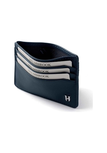 Drew Erkek Deri İnce Tasarım Kartlık Lacivert