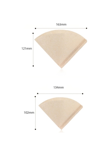 Jeemson 100 Adet Doğal Ahşap Pulpu Kahve Filtresi, Konik Tip, Kimyasal Yok, 1-2 Kişilik, Drip Kahve Makinesi İçin Diğer