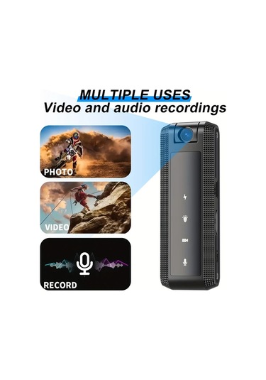 Chuangyinshop Mini Kamera Yerleşik Mikrofon 1080p Titreşim Önleyici Gürültü Azaltma Youtube Vlog Toplantı Seyahat Siyah