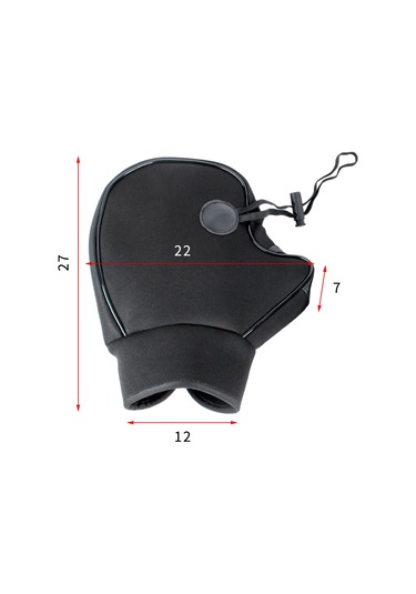 Konesam Motorsiklet Ve Scooter İçin Rüzgar Ve Su Geçirmez Direksiyon Eldivenleri - Siyah Neopren Malzeme