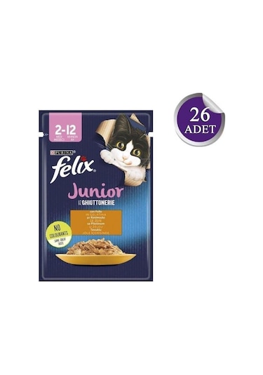 Felix Tavuklu Yaş Kedi Maması Yavru 85 Gr 26 Adet