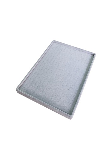 Yüzük Standı-tablası 140 lı  Batırmalı Gri süet 25x35