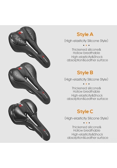 Dancemonkey Erkek Kadın Bisiklet Yastığı - Mtb Yol Bisikletleri İçin Konforlu Pu Deri, Çok Renkli Çok Renkli