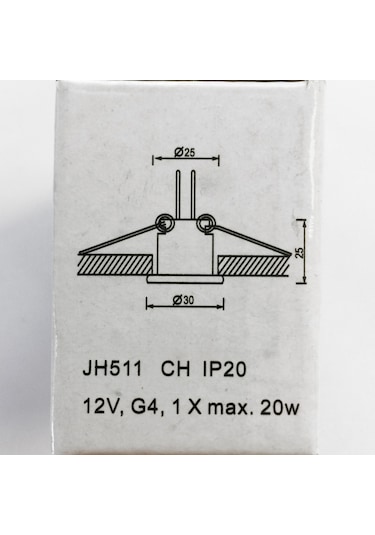 Jüpiter Jh 511 Dekoratif Sıva Altı Yuvarlak Sabit Spot - Krom