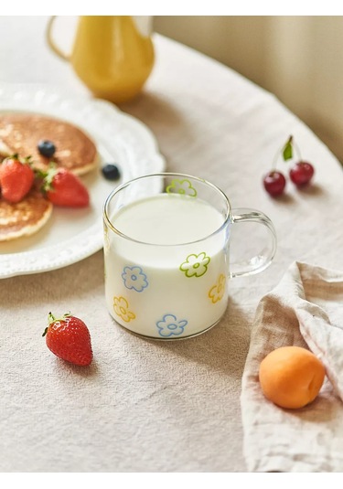 Roomi 450 Ml Borosilikat Cam Bardak Saplı 245079467 Beyaz