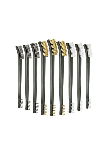 Tel Fırça Seti, Çelik Naylon Pirinç Temizleme Fırçası, Saplı Küçük Tel Fırça