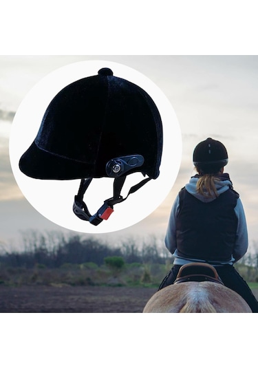 Suntek At Binme Kaskı Binicilik Şapkası Şövalye Malzemeleri Siyah