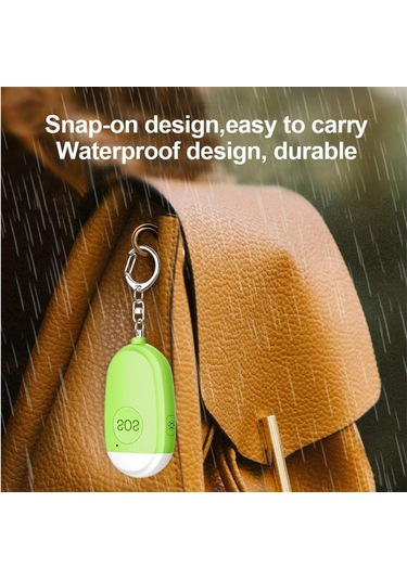 Neevoyu 2 Adet Usb Şarj Edilebilir Kişisel Alarm: 130 Db Acil Ses Ve Led Fenerli Kilit Zinciri, Kendini Koruma Aleti