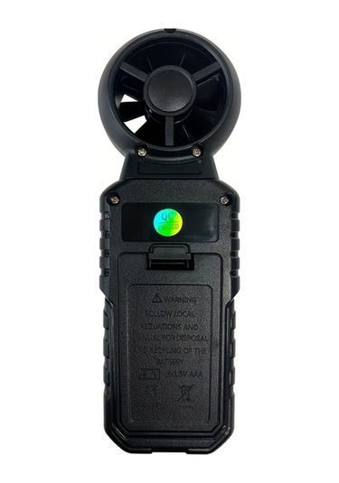 Boatshop1 Siyah El Tipi Dijital Anemometre Ruzgar Hizi Sicaklik Ve Seviye Olcer Pilsiz Black