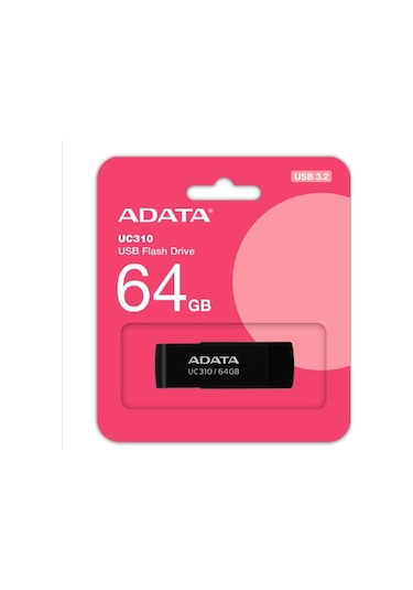 Adata Uc310/64gb 64gb Usb3.2 Gen1 Black Flash Bellek