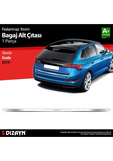 Skoda Scala Krom Bagaj Alt Çıtası 2019 Üzeri