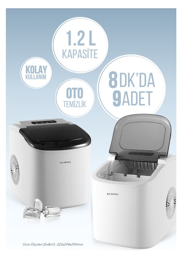 Kumtel HIM-01 Taşınabilir Otomatik Buz Makinesi