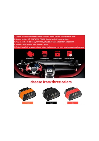 Aubyhe Konnweı Kw903 Bt5.0 Obd2 Araç Arıza Tarayıcı 12v Benzin/dizel Araçlar İçin Tüm Obd2 Protokolleri Ve Android/ios Desteği