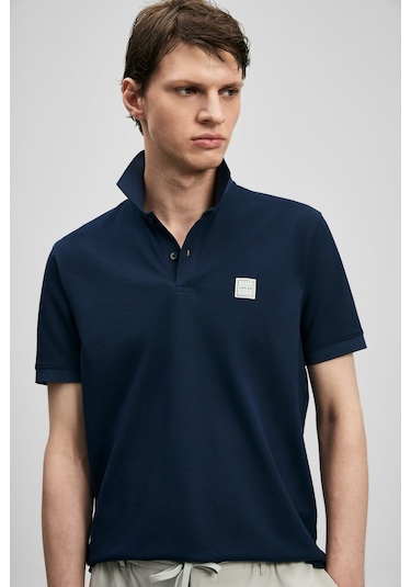 Lufian Carter Smart Erkek Polo T-shirt 111040233 Lacivert