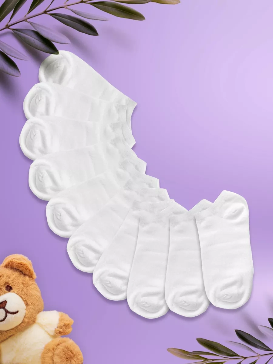 Alevtex Beyaz Düz Renk Çorap Seti 10 Ad 149450430 Beyaz