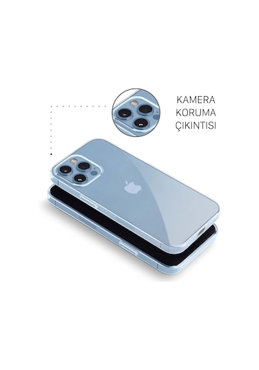 Apple Uyumlu iPhone 13 Pro Max Kilif 6.7 Seffaf Süper Silikon Kamera Korumali 516047513