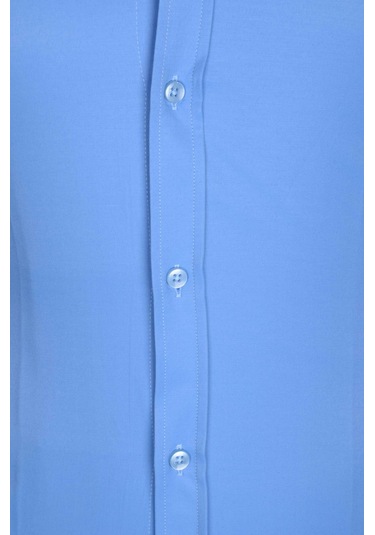 Cengiz İnler Standart Yaka Slim Fit Cepsiz Düz Erkek Gömlek 001