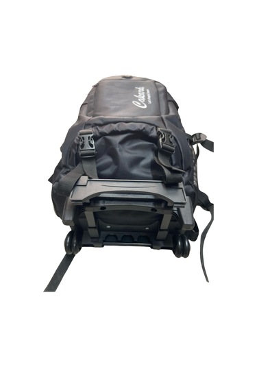 Siyah Ortopedik Unisex Çekçekli Tekerlekli Sırt Yolcu Dağcı Kamp Çantası 50 Litre 20inç Siyah