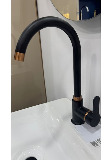 Armour Armatür Banyo Mutfak Batarya Seti Siyah Rose Siyah