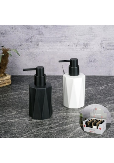 Seramik Tekli Sıvı Sabunluk Siyah