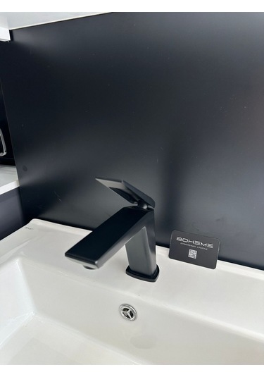Boheme Fleko Chroma Siyah Lavabo Bataryası Siyah