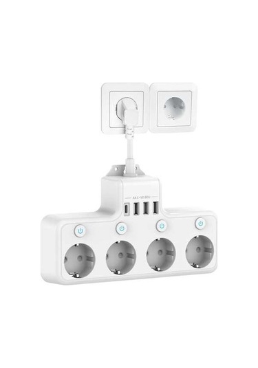 Ganzhoushop X X Usb, Type-c Termal Priz Korumalı İn Cbtx Beyaz Akım 8 4'lü 4000w 3 1 1 Fg Yok